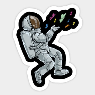 Astronaut with Butterflies T Shirt Sticker